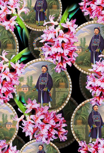 480328-欧美流行时尚风信子手绘清朝人物怀表