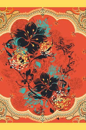 方巾印花华亿平台图片