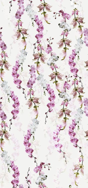 480391-欧美大牌流行时尚花藤蝴蝶兰花卉印花