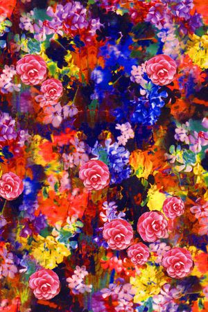 花卉印花华亿平台图片