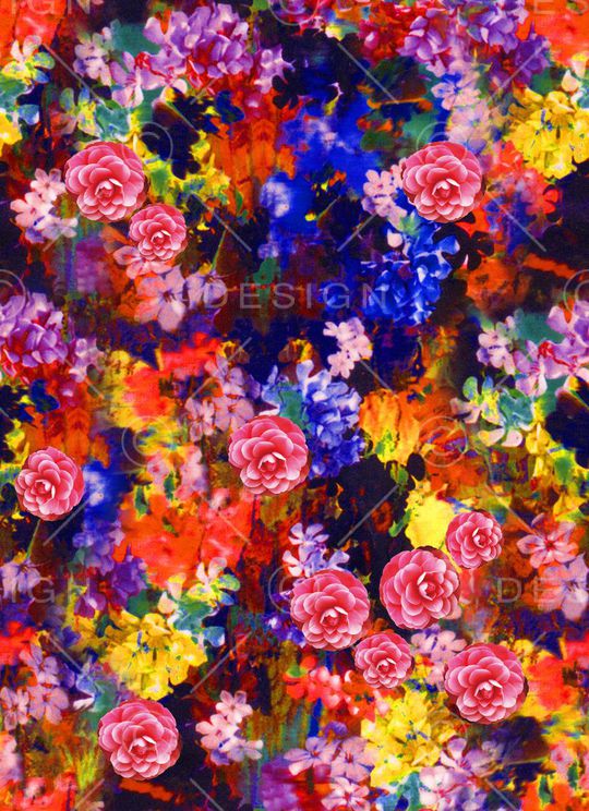 花卉印花华亿平台图片