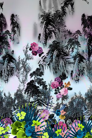 中国风印花华亿平台图片