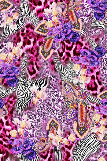 佩兹利印花华亿平台图片