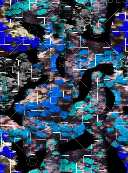 抽象复古印花华亿平台图片