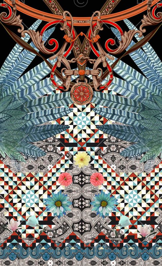 潮流时尚印花华亿平台图片