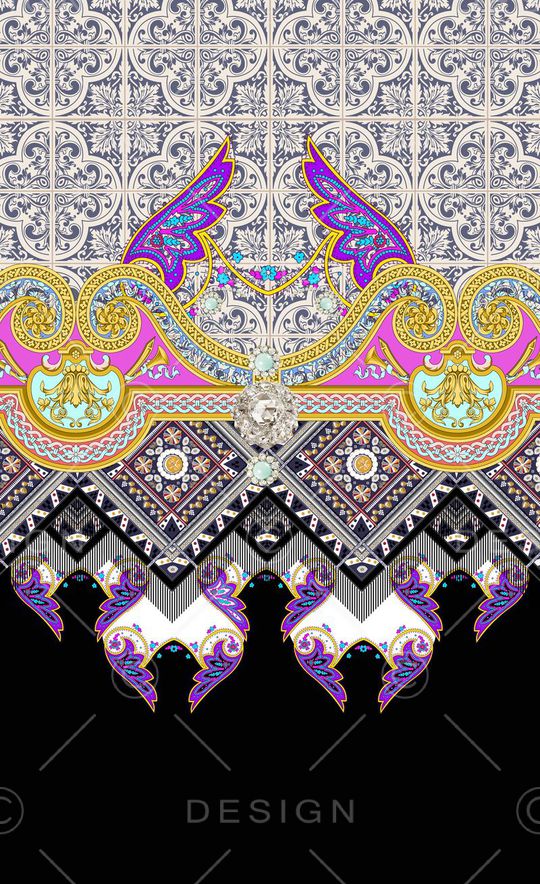 宫廷风印花华亿平台图片