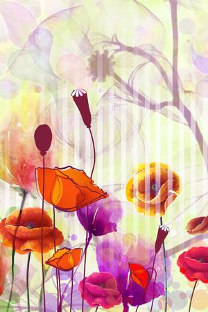 花卉印花华亿平台图片