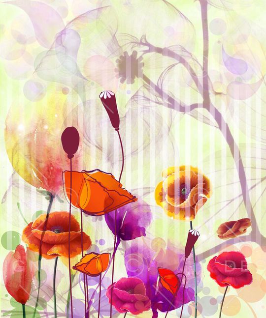 花卉印花华亿平台图片