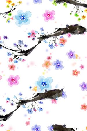 花卉印花华亿平台图片