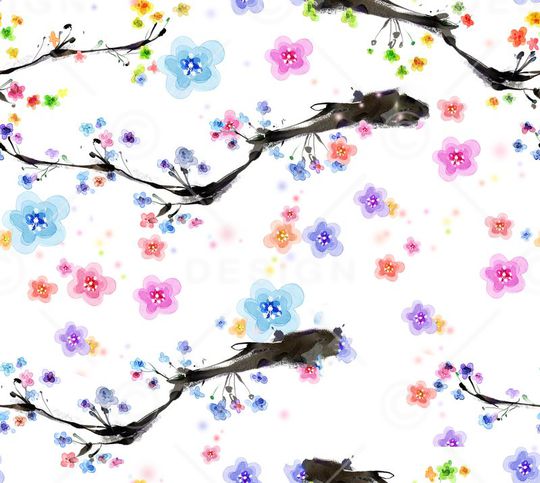 花卉印花华亿平台图片