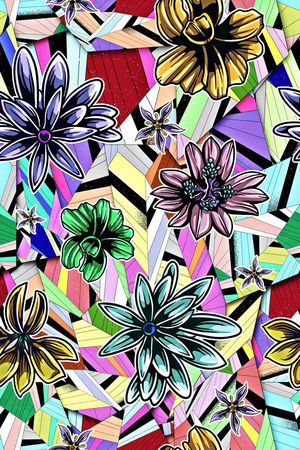 几何印花华亿平台图片