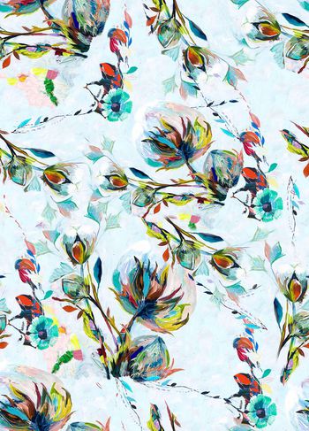 480752-手绘花朵蓝灰色调大牌年轻时尚数码