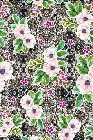 复古印花华亿平台图片