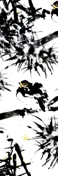 传统水墨印花华亿平台图片