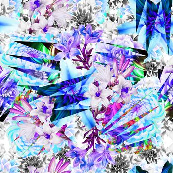 480930-欧美流行时尚手绘花卉印花