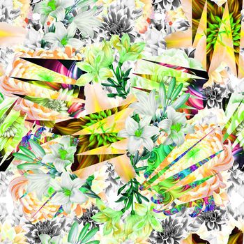 480931-欧美流行时尚手绘花卉印花