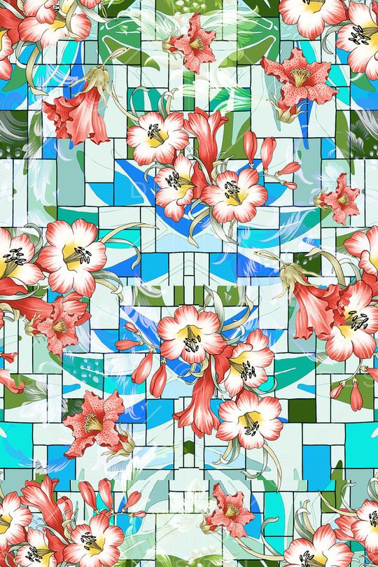 花朵印花华亿平台图片