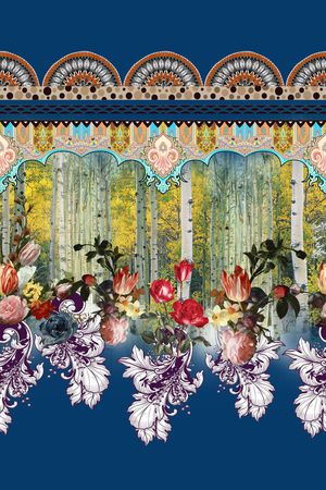 民族风印花华亿平台图片