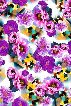 花卉印花华亿平台图片