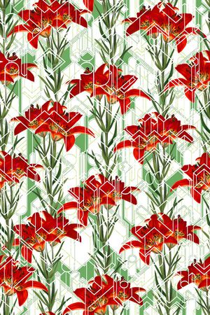 花卉印花华亿平台图片