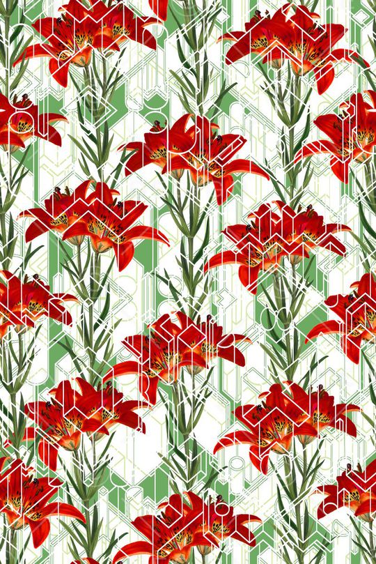 花卉印花华亿平台图片