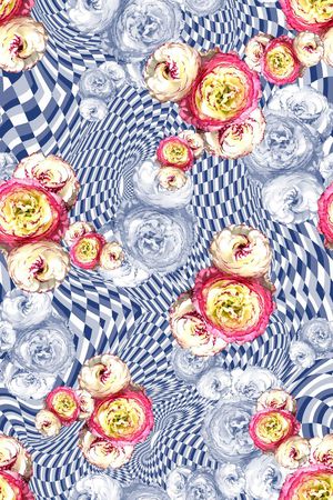 花卉印花华亿平台图片