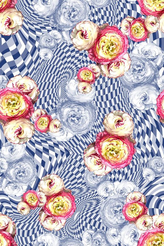 花卉印花华亿平台图片