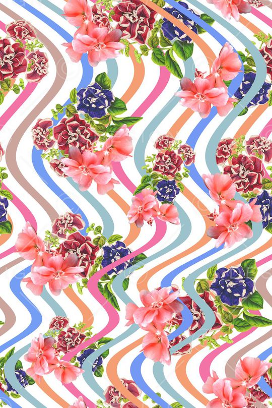 波浪印花华亿平台图片