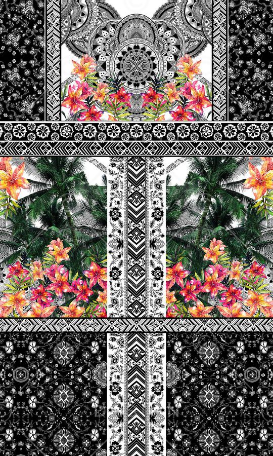 长款定位花印花华亿平台图片