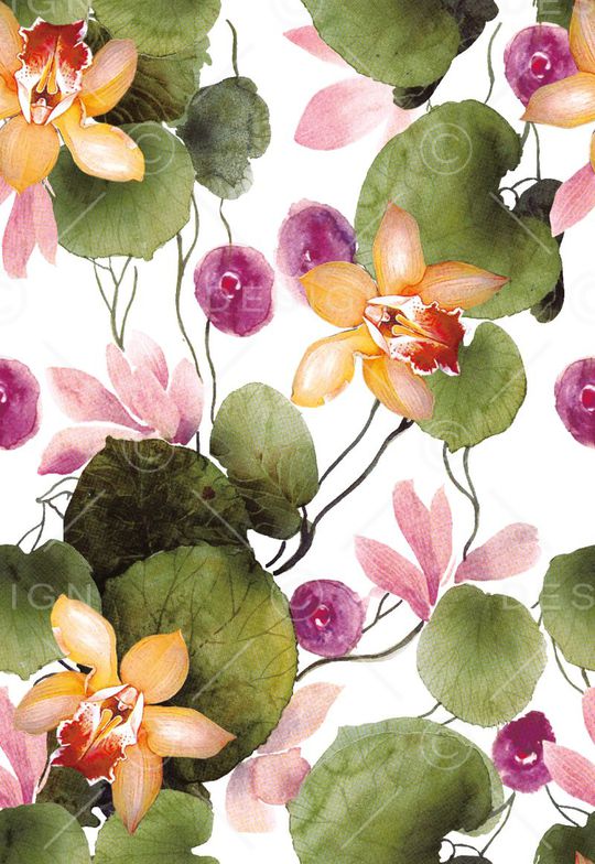 花卉印花华亿平台图片