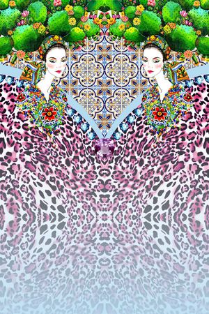 手绘创意定位印花华亿平台图片