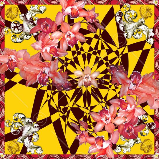 花卉印花华亿平台图片