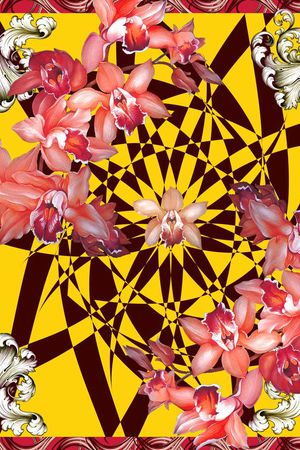 花卉印花华亿平台图片