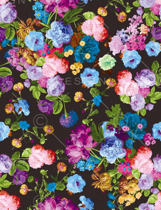 花卉印花华亿平台图片