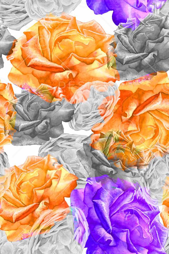 花卉印花华亿平台图片