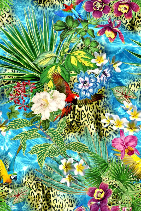 热带风印花华亿平台图片