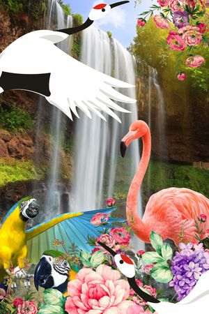 时尚写意印花华亿平台图片