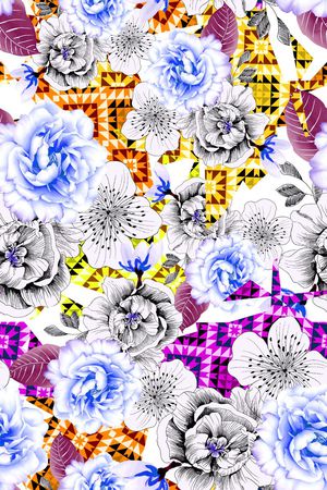 花卉印花华亿平台图片