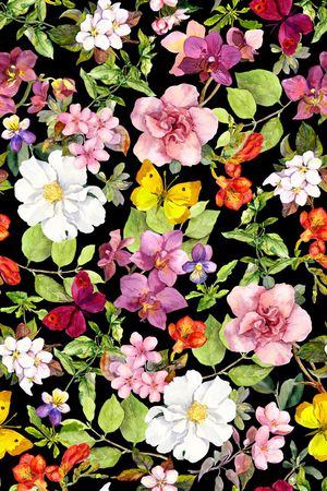 手绘花卉印花华亿平台图片