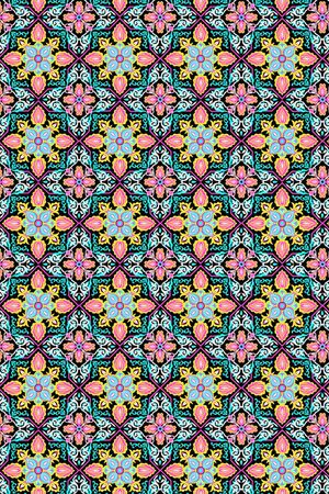 波西米亚民族花印花华亿平台图片