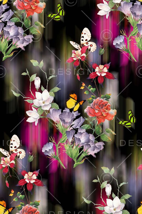 花卉印花华亿平台图片