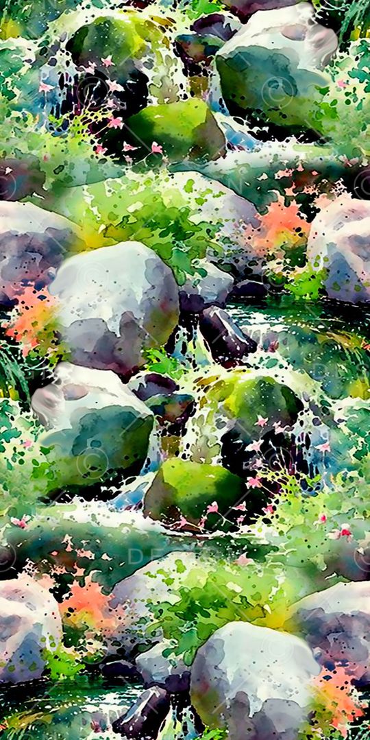 丝绸 人造棉 棉布印花华亿平台图片