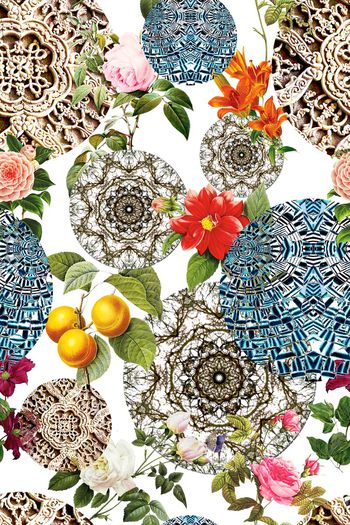 481321-复古 蕾丝 花纹 花卉 服装 面料