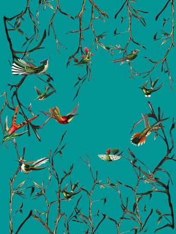 481393-手绘花鸟定位花形