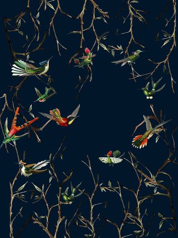 481397-手绘花鸟定位花形