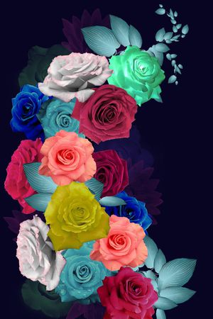 花卉印花华亿平台图片