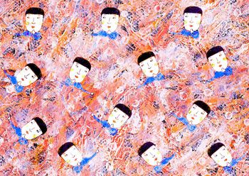 481483-欧美流行时尚手绘卡通人物印花