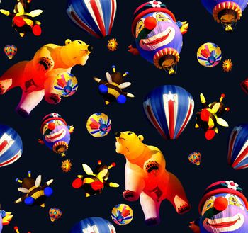 481506-时尚卡通热气球花卉