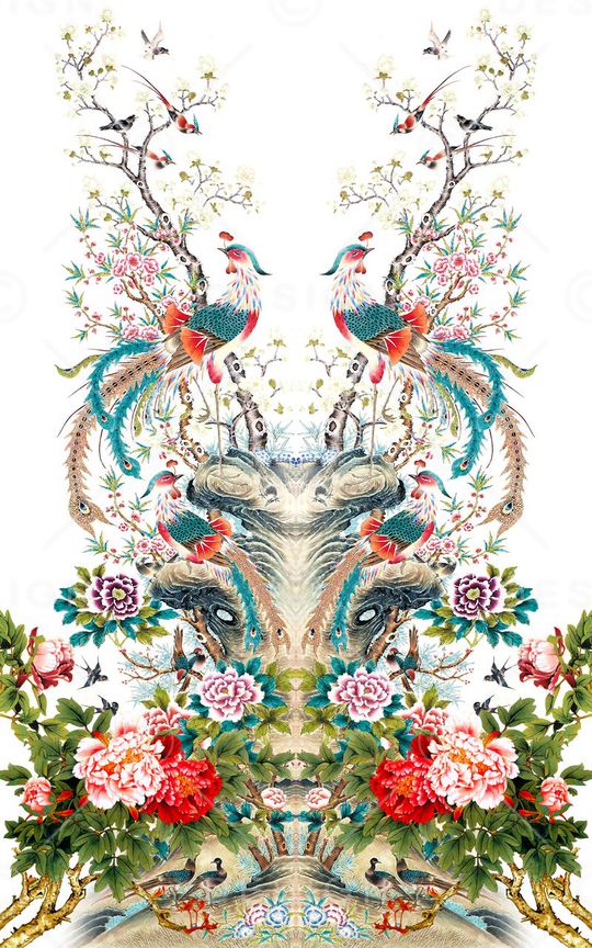 中国风印花华亿平台图片