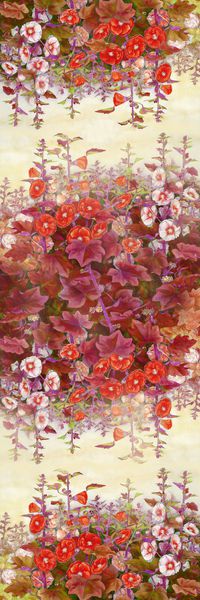 芙蓉花印花华亿平台图片